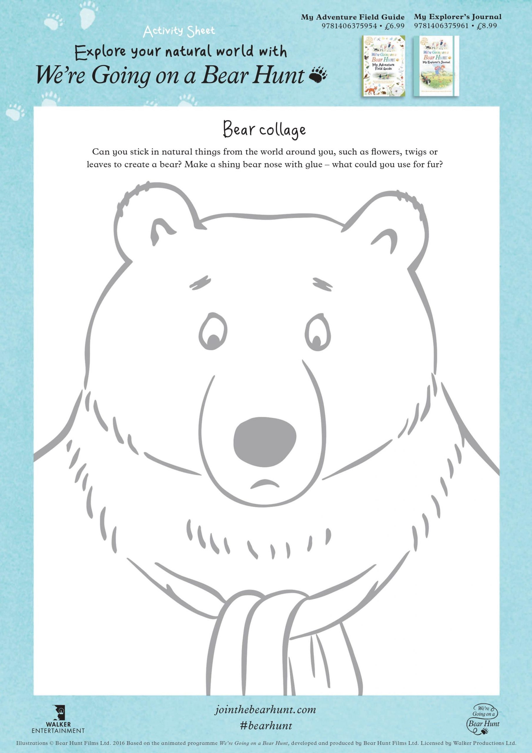 bear hunt activity sheet - medina book shop